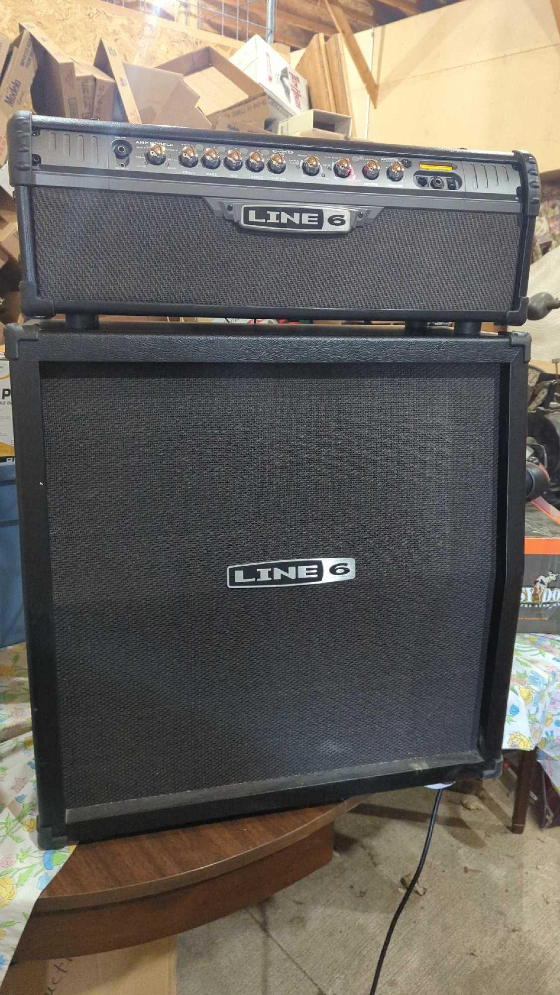 LINE 6 SPIDER III AMPLIFIER with FBV EXPRESS, SPIDER III TUNER & CORDS AS SEEN