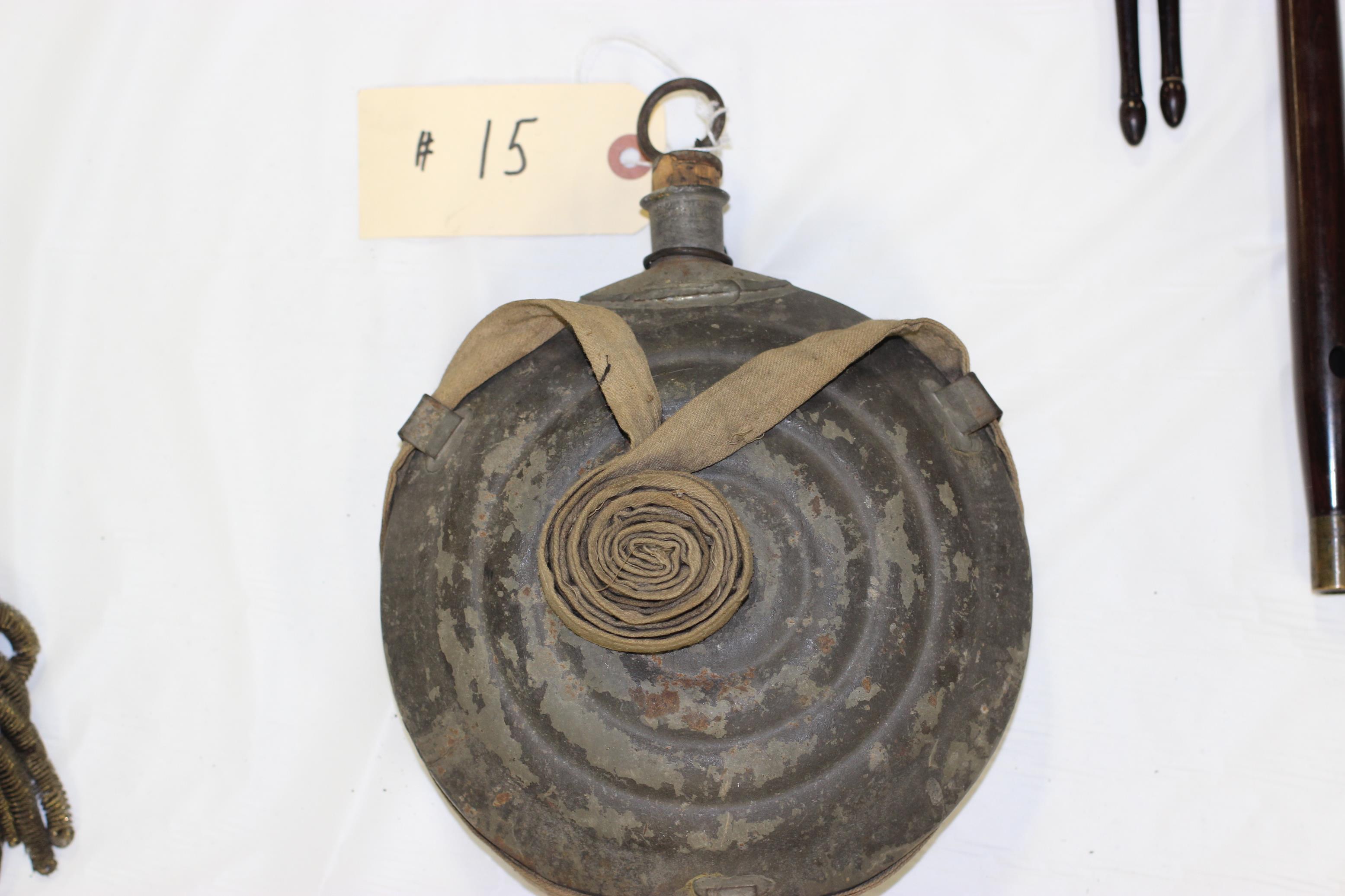 Civil War-Era Horseman Bulls Eye Canteen