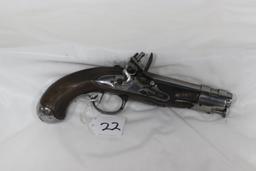 #22-SMALL BELT .66 CAL FLINTLOCK PISTOL (UNMARKED)