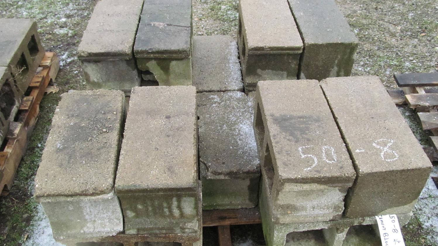 50-8, 50-9, 50-13 - CEMENT BLOCKS (APPROXIMATELY 45)