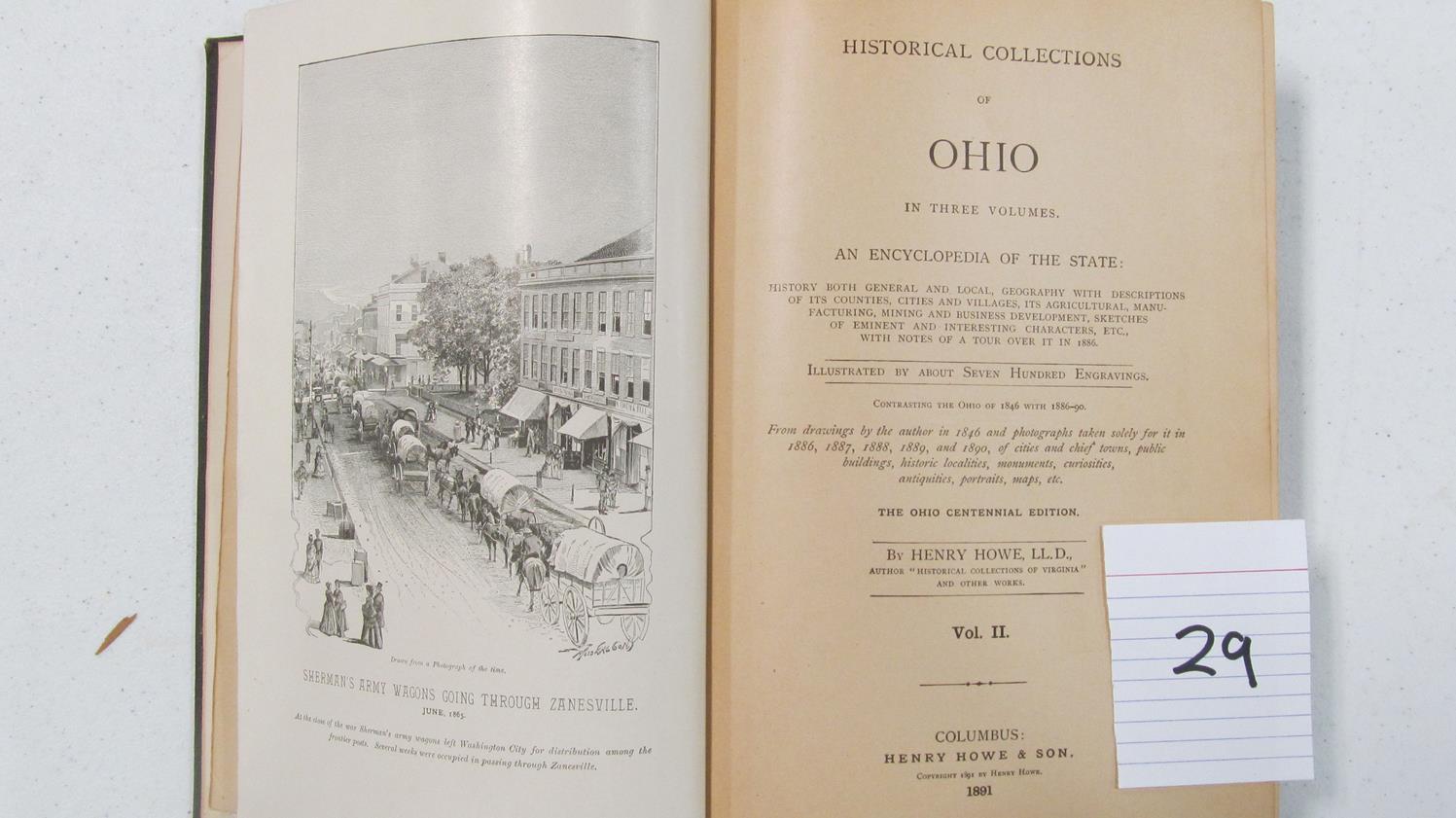 Howes Historical Collection Of Ohio, Vol 2 Of 3, C. 1891 By Hamilton & Noble, Henry Howe And Sons, C