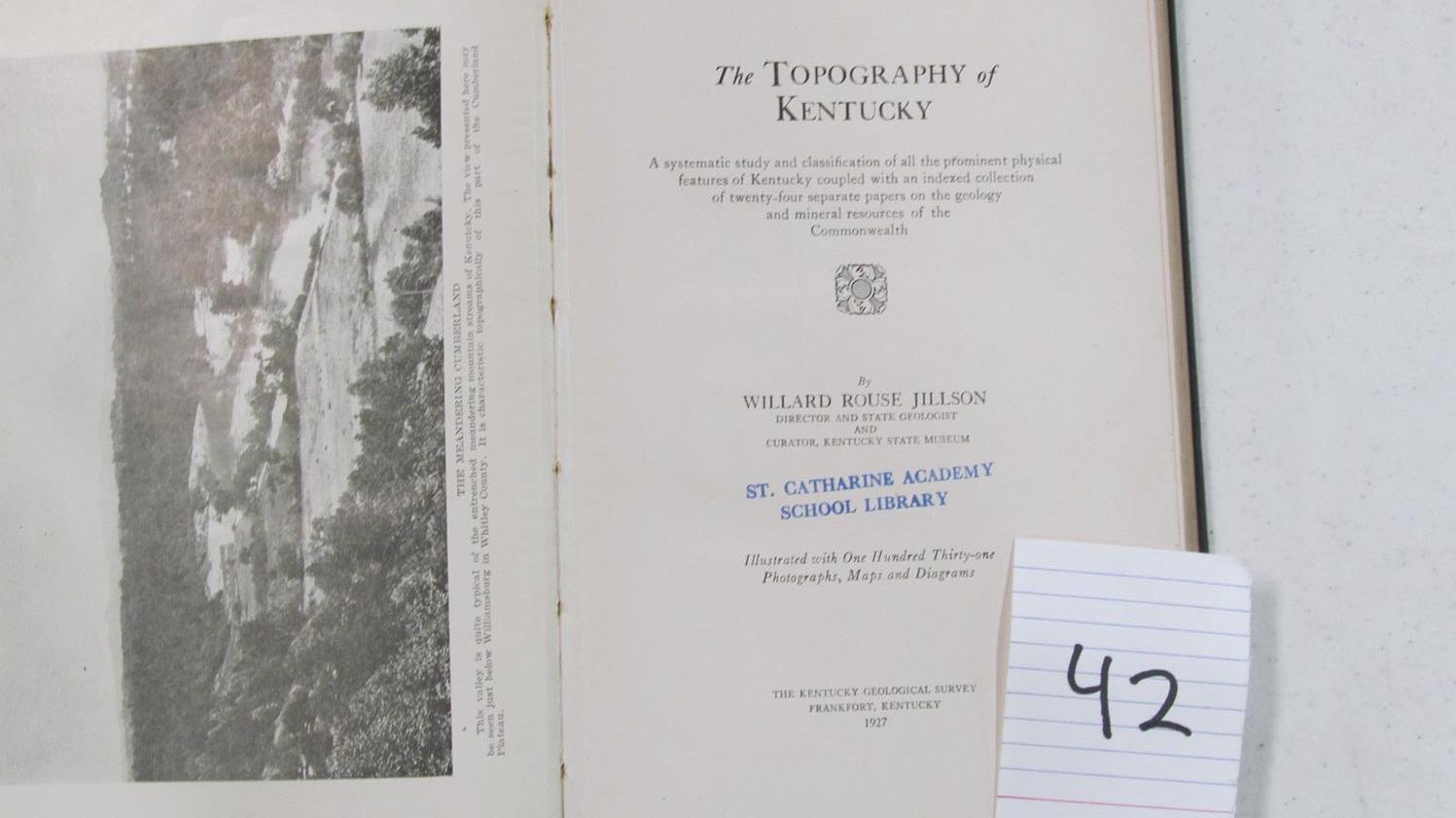 (3) Books On Kentucky: Ancient Life In Kentucky By William Snyder Webb, C. 1928; Topography Of Kentu