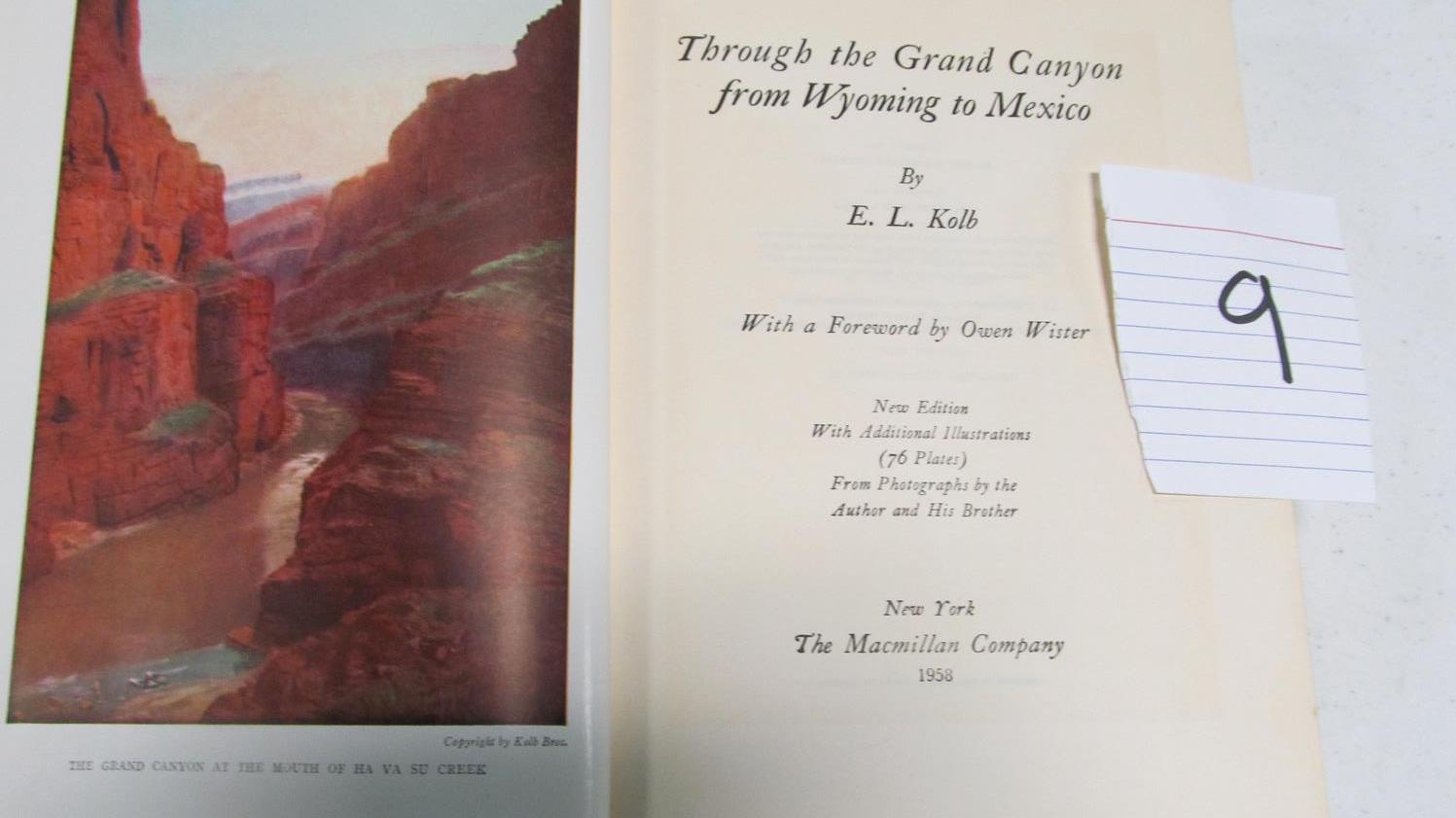 Through The Grand Canyon From Wyoming To Mexico, Signed By Emory C. Kolb, 1958 New Edition, With Ill