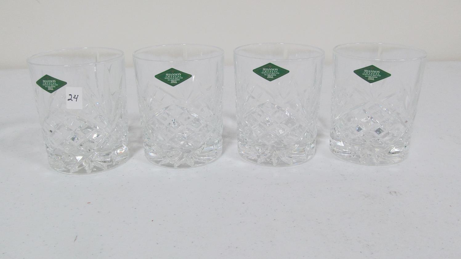 (4) Shannon crystal bourbon glasses