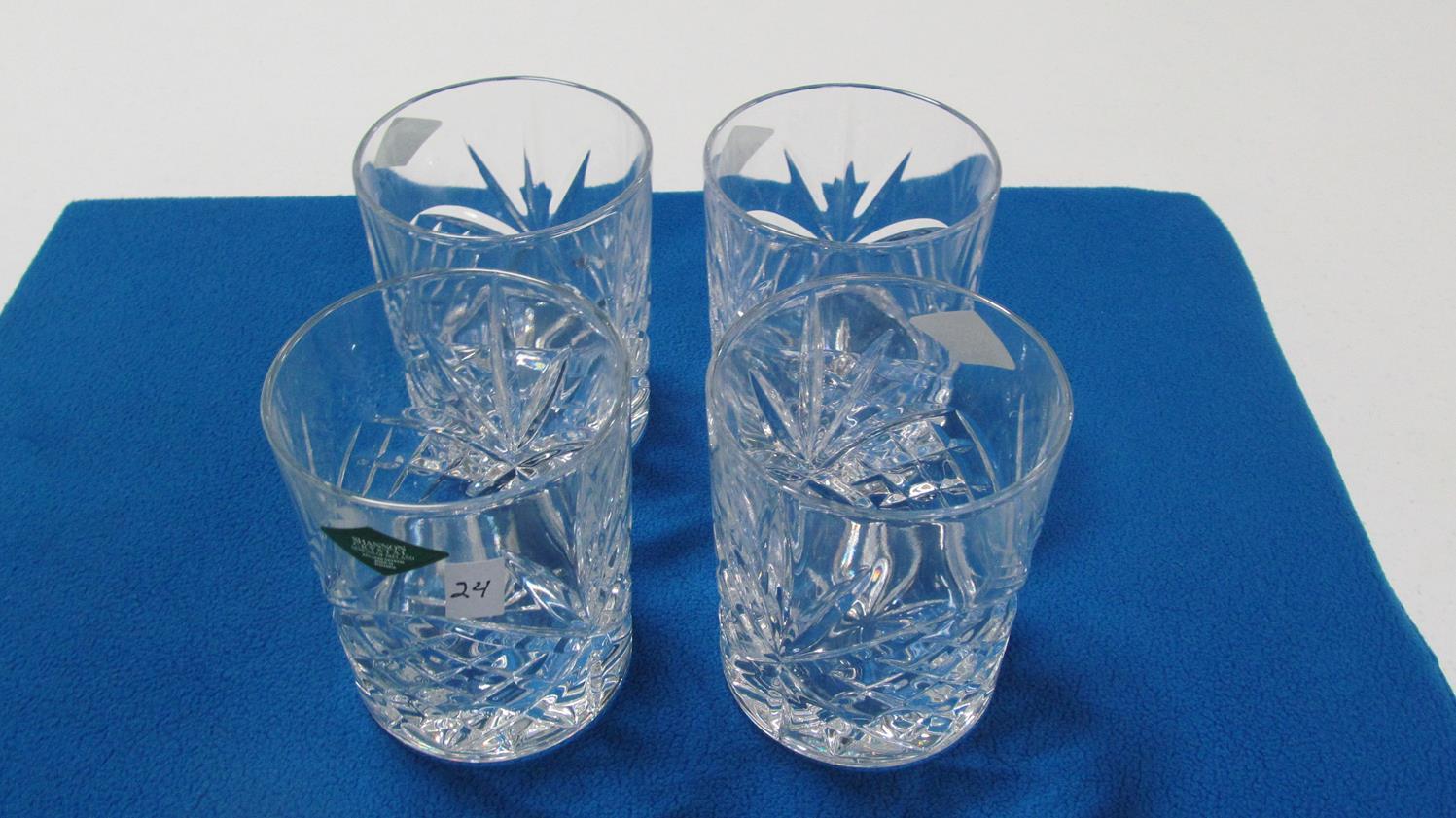 (4) Shannon crystal bourbon glasses