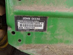 John Deere 335 Riding Mower W/48" Deck, Hydrostat, 20-hp Motor, & 953 Hours