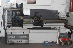 CLAUSING COLCHESTER RETROFITTED CNC LATHE WITH 5' TABLE & 2 EXTRA CHUCKS, RETRO FIT CONTROLS