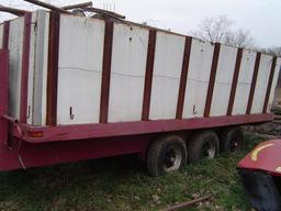 Gooseneck 15' utility dump trailer with tri-axle f