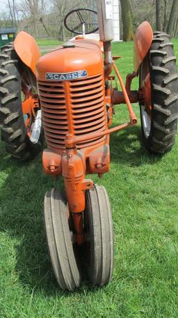 1944 CASE SC GAS TRACTOR - OLDER RESTORATION (RUNNING)