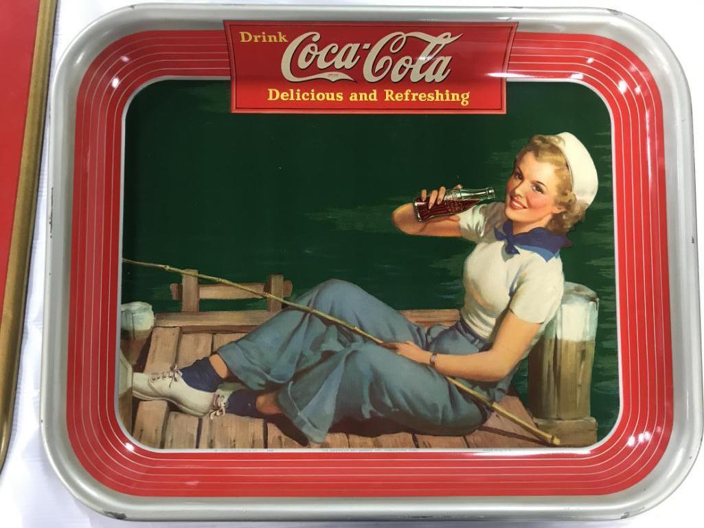 1940 COCA COLA TRAY BY THE AMERICAN ARTWORKS, COSHOCTON, OH - FEW RIM CHIPS