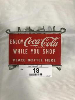 1950s COCA COLA SHOPPING CART 2-BOTTLE HOLDER