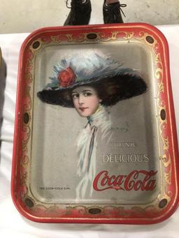 1910 COCA COLA TRAY FEATURING COCA COLA GIRL BY THE AMERICAN ARTWORKS, COSH