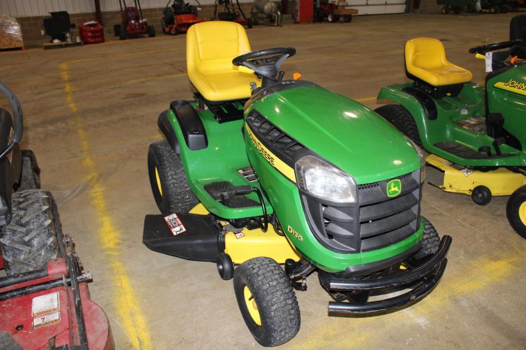 22-1:: JOHN DEERE MODEL D130 MOWER WITH 30" DECK, 316 HOURS