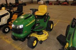 22-4: JOHN DEERE MODEL L110 AUTOMATIC LAWN MOWER, 38" DECK, 470 HOURS