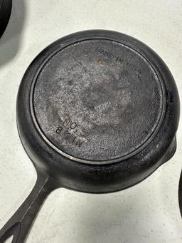 WAGNER WARE IRON SKILLET & (2) ADDITIONAL SKILLETS