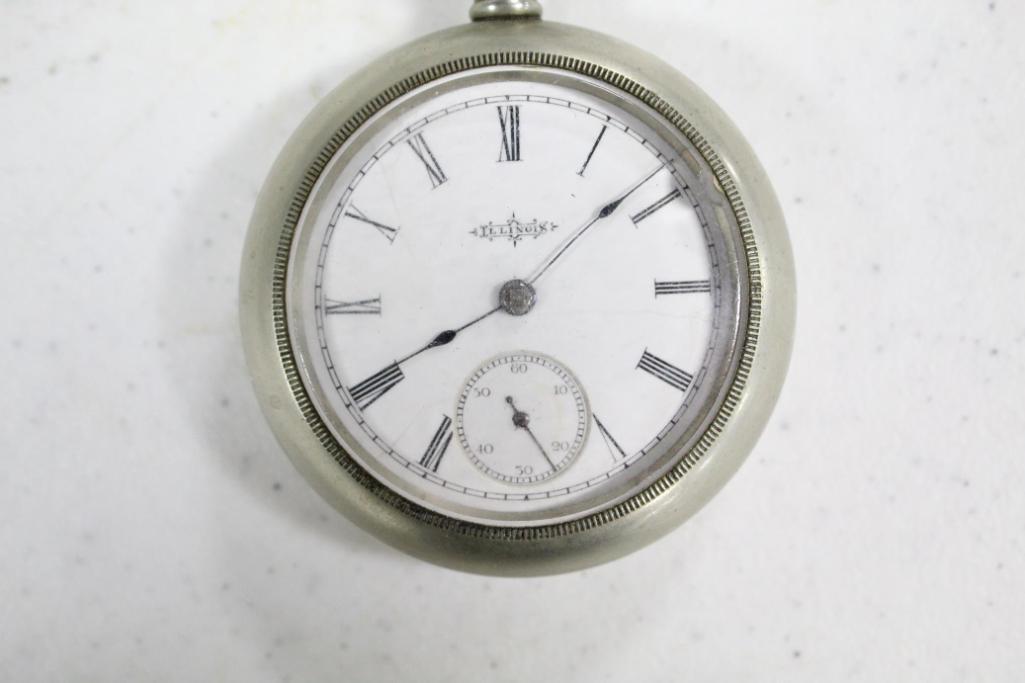 ILLINOIS POCKET WATCH (NON-RAILROAD GRADE; OPEN FACE CASING) W/SERIAL #9442