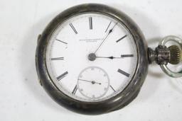 ROCKFORD POCKET WATCH (COIN SILVER CASE) (NON-RAILROAD GRADE; OPEN FACE CAS