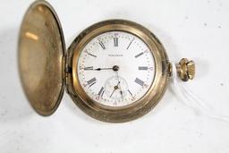 WALTHAM POCKET WATCH (NON-RAILROAD GRADE; HUNT CASING) W/SERIAL #8740931 &