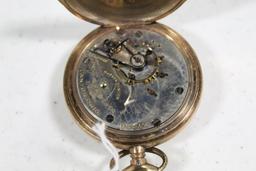 HAMPDEN POCKET WATCH (NON-RAILROAD GRADE; HUNT CASING) W/SERIAL #1533568 &