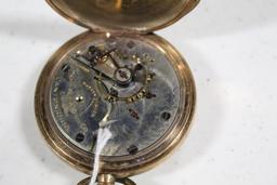 HAMPDEN POCKET WATCH (NON-RAILROAD GRADE; HUNT CASING) W/SERIAL #1533568 &