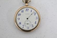 WALTHAM POCKET WATCH (NON-RAILROAD GRADE; OPEN FACE CASING) W/SERIAL #19128