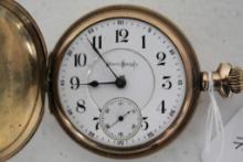 ILLINOIS POCKET WATCH (RAILROAD GRADE; HUNT CASING) W/SERIAL #1382044 & THE