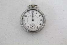 SOUTH BEND POCKET WATCH (NON-RAILROAD GRADE; OPEN FACE CASING) W/SERIAL #91