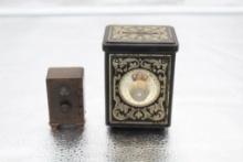 AVON TIN SAFE BANK AND PENCIL SHARPENER SAFE