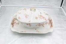 (5) LARGE SERVING PIECES, INCLUDING (3) HAVILAND TUREENS, (1) AUSTRIAN PLAT