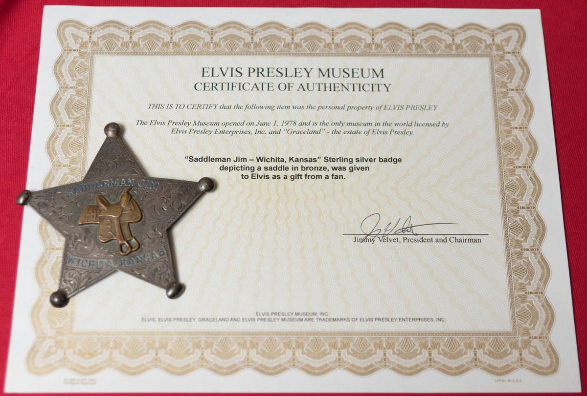 Elvis Presley's Personally Owned Sterling Badge