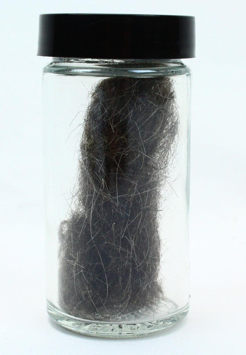 Elvis Presley Jar of Hair From His Cousin Harold Loyd