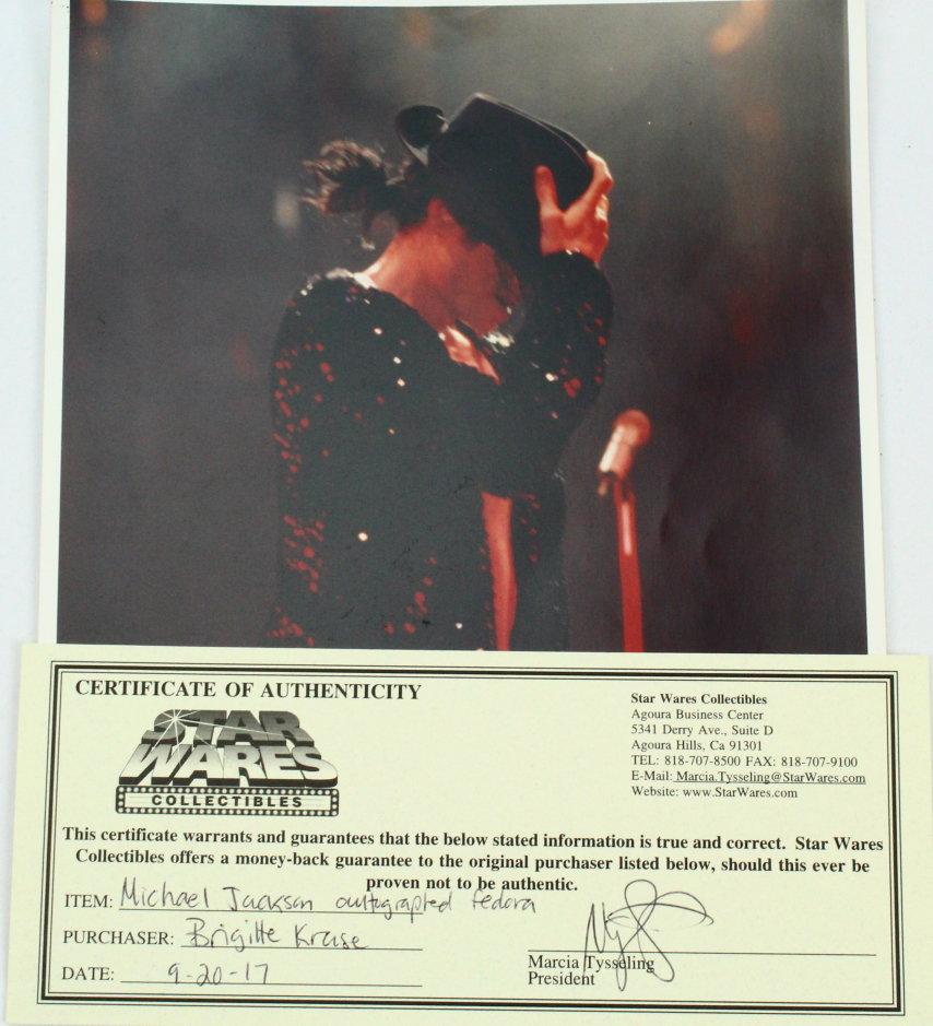 Michael Jackson Personally Owned Signed Fedora