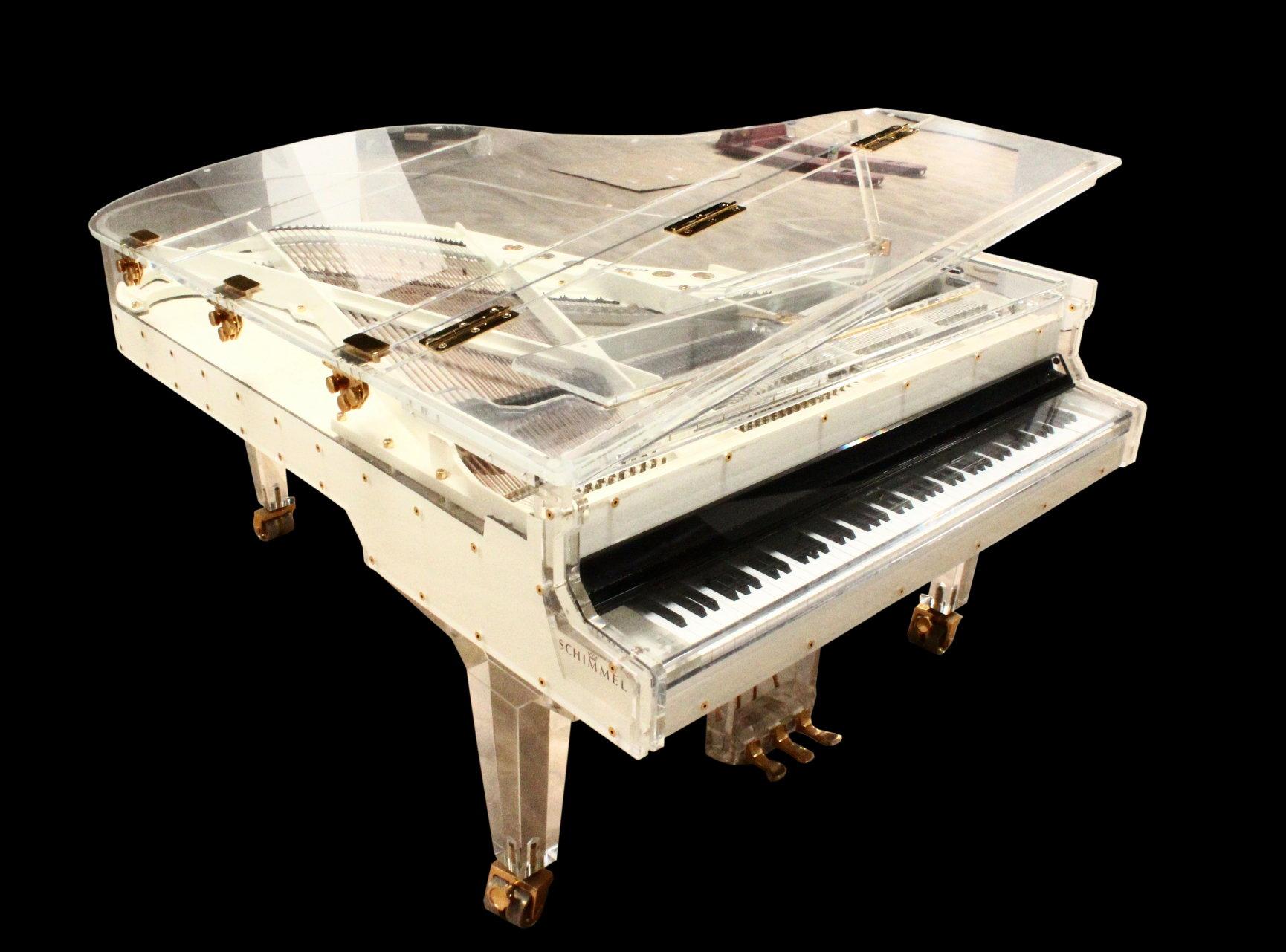 Whitney Houston Schimmel Plexiglass Custom Piano