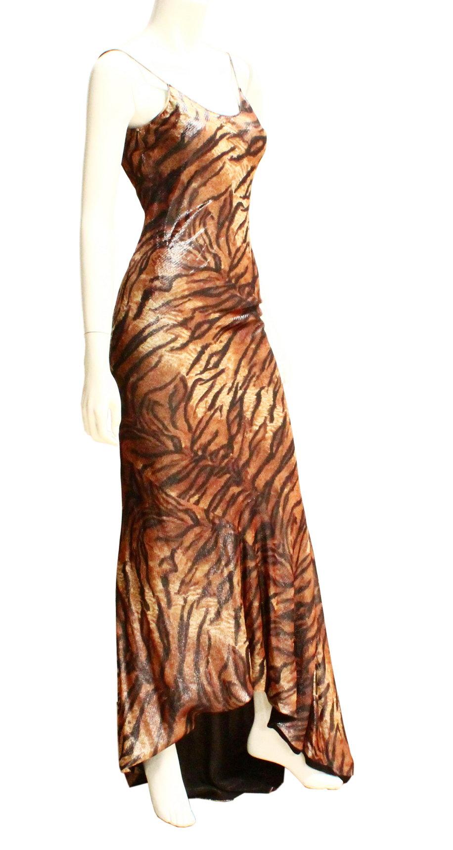 Whitney Houston's Tiger Print Evening Gown