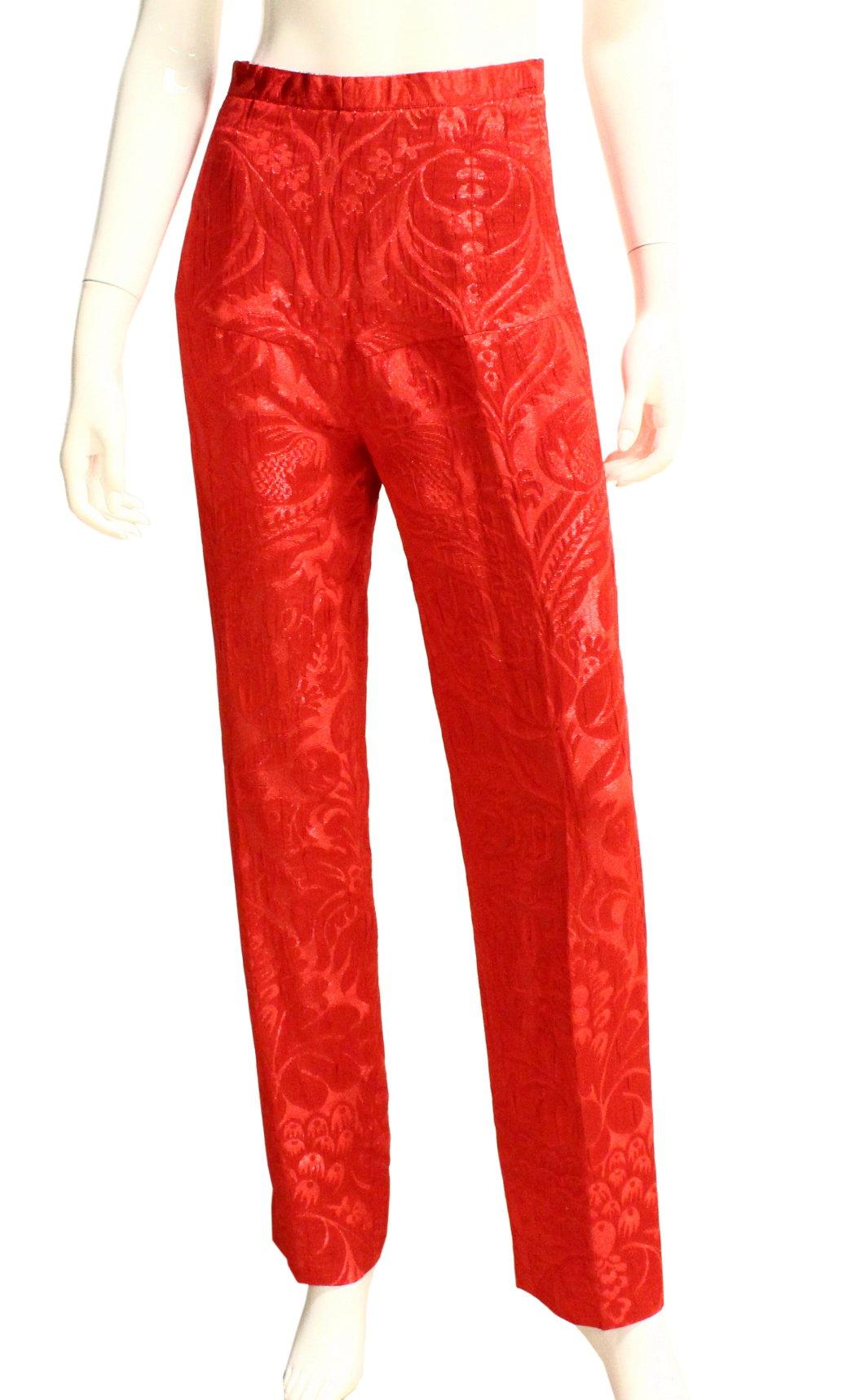 Whitney Houston's 2-Pc. Red Embroidered Pant Suit