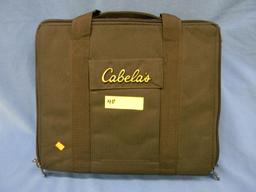 Cabela?s padded pistol case with hard sides and a Bulldog Holster