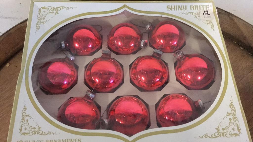 Vintage shiny bright Christmas ornaments