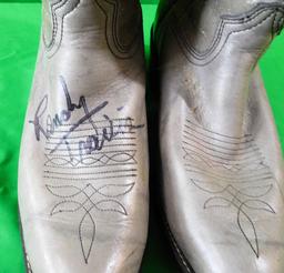 Randy Travis Autographed Boots