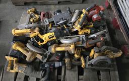 Pallet of DeWalt Power Tools, Batteries & Chargers