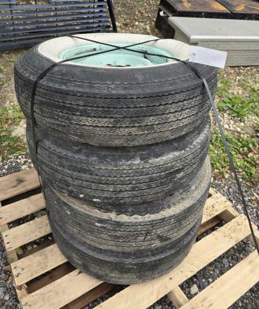 (4) Remington Raised White Wall Tires w/ Wheels