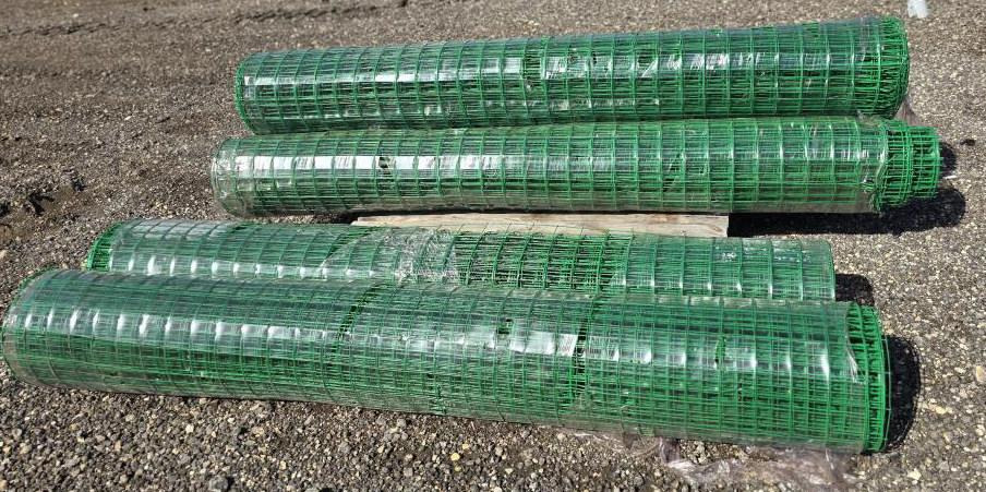 (5) Rolls of Site Fencing - Vinyl Coated Wire