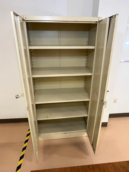 B- Metal Double Door Metal Cabinet with Adjustable Shelves
