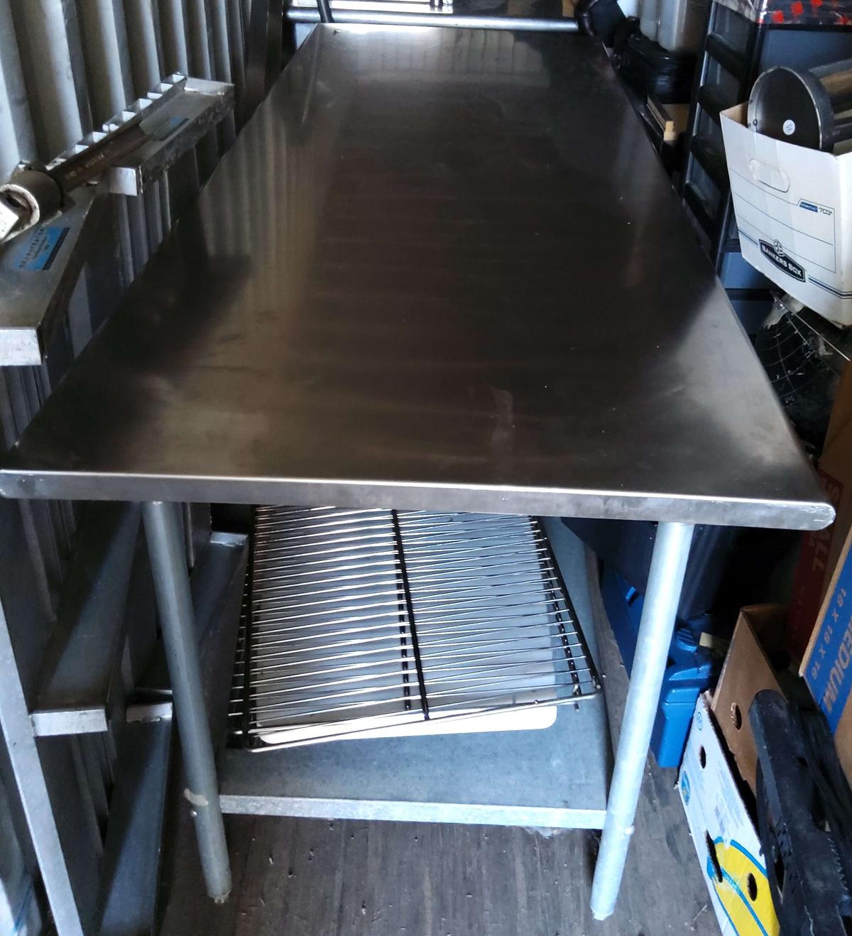 Stainless steel 2-drawer work area