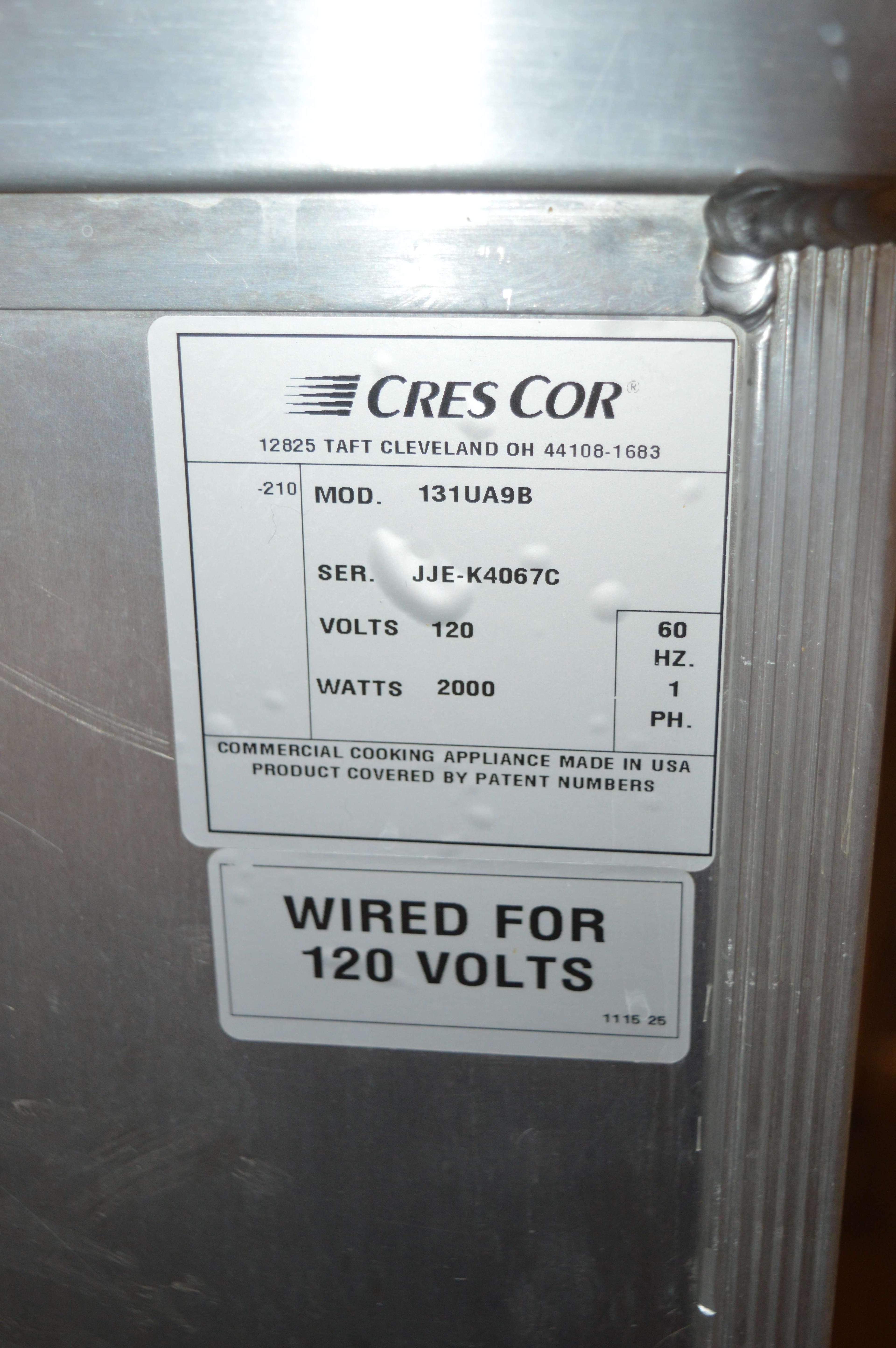 Cres-[cor Glass Front Food Service Warming Cabinet