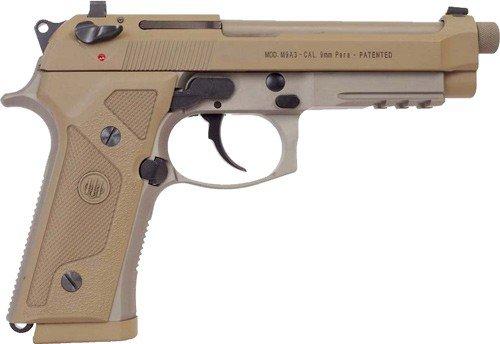 BERETTA M9A3 FS 9MM 5.2" NS 17-SHOT THREADED TAN, NEW IN BOX, J92M9A3M