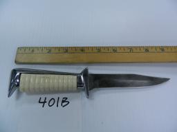 9" G.C.CO. Solingen Germany Fixed Blade with #419. Art Deco High Polish with handle. We Will Ship