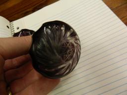 Amethyst Cut to Clear Door Knob, Very Fine Estate Find! 4.5" Long. We WILL Ship This Item