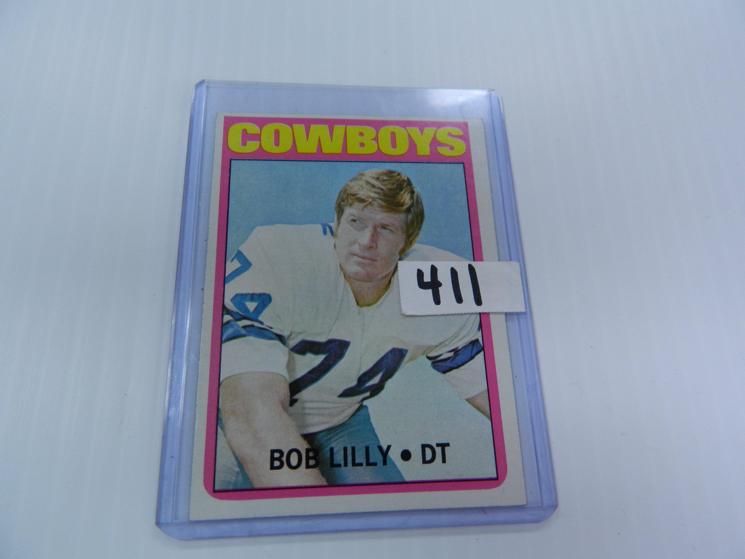 1972 Topps Football #145 Bob Lilly DT for the Dallas Cowboys 1960's - 1970's, We Will Ship