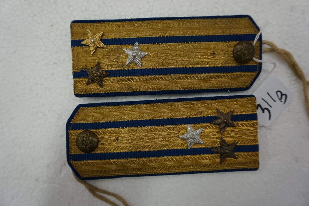 Soviet KGB Colonel Shoulder Boards, Estate Find, 1970's