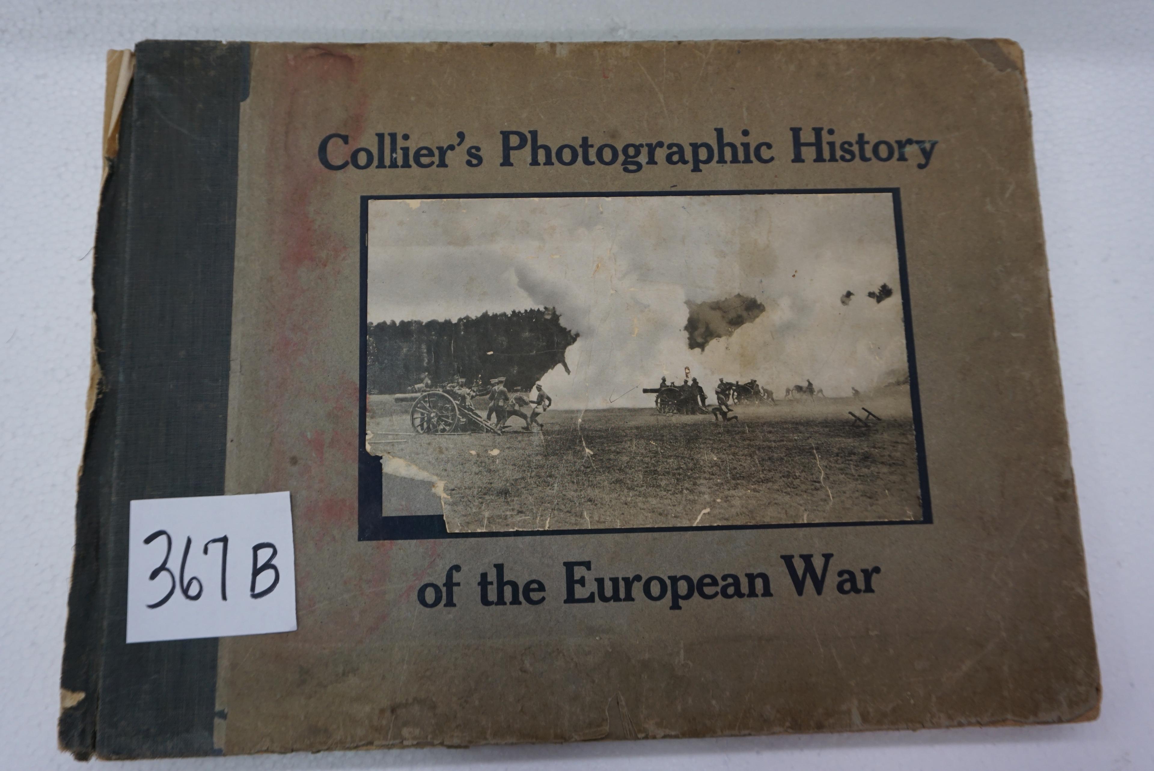 Collier's WWI in photos: 16.5"x12", Black and White Photos, History of the European War, Water Damag